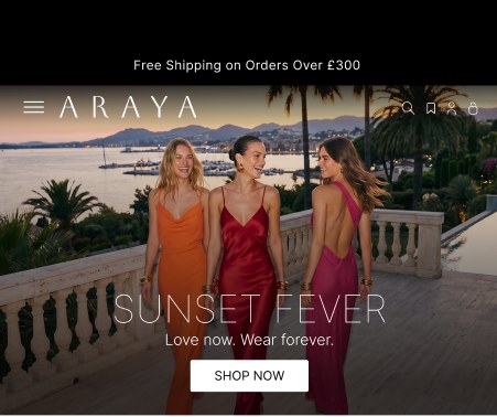 Araya mobile homepage